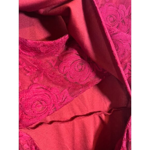 Wet Seal Floral Lace Mini Dress L Red Boho Dark Romance Y2K Grunge Mesh Classic - Picture 8 of 11